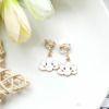 Cute cartoon earrings, fresh children's short ear clips, Korean style, simple and elegant design, no pierced ears, internet celebrity