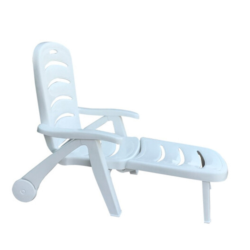 Plástico al aire libre playa reclinable Hotel Villa patio escénico piscina al aire libre silla plegable mesa de café fábrica al por mayor
