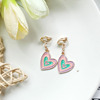 Cute cartoon earrings, fresh children's short ear clips, Korean style, simple and elegant design, no pierced ears, internet celebrity