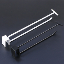 烤漆卡方管双线挂钩黑白超市零食货架15管横梁双线标价牌五金挂钩