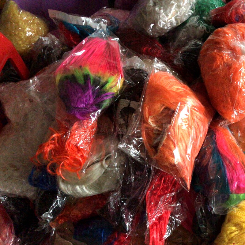 Foreign trade wig tail order low price processing do not pick styles various styles various colors stock wig cheap sale