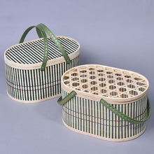 批發廠家直供裝土雞蛋竹籃子竹框 竹簍 竹制品 安吉