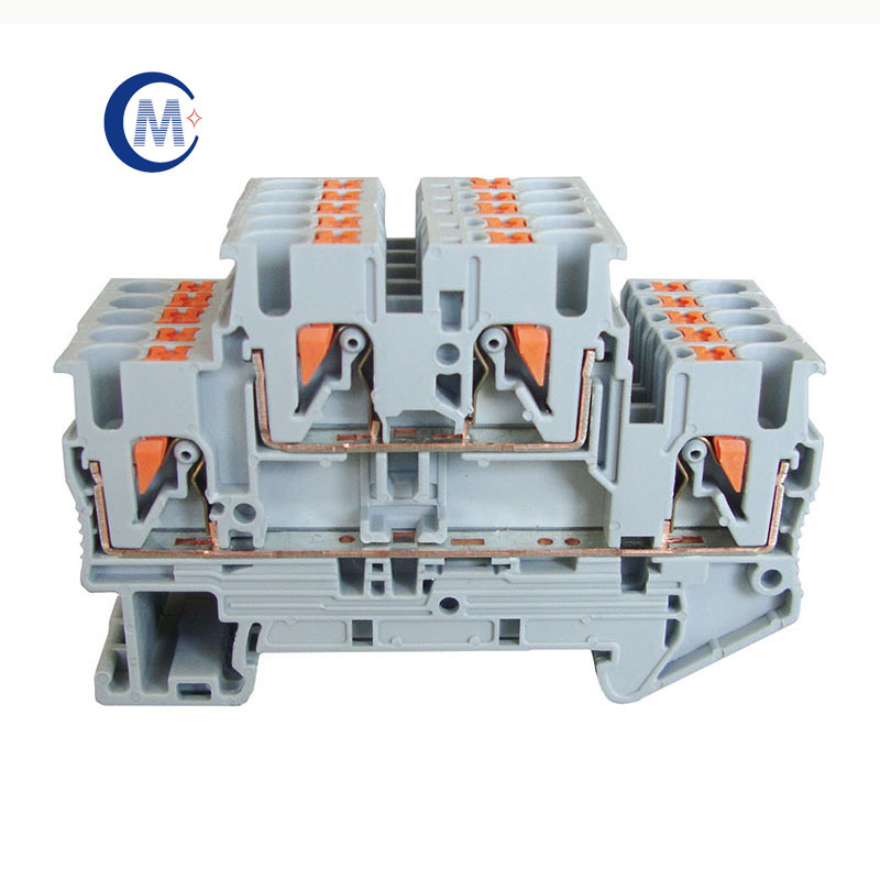 成曼PTTB2.5直插式双层弹簧接线端子厂家直销 紫铜 阻燃CE认证