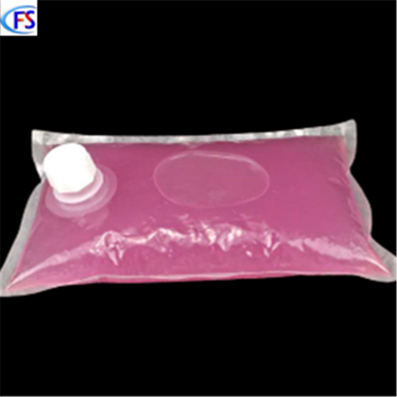 Customized 1 liter disinfectant transparent box bag 1000ml alcohol hand sanitizer red wine juice liquid transfer bag