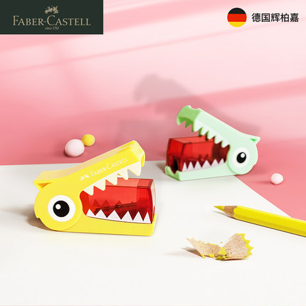 Alemán Faber-Jia macaron sacapuntas cocodrilo lápiz sacapuntas solo agujero dibujos animados niños lindo sacapuntas para estudiantes