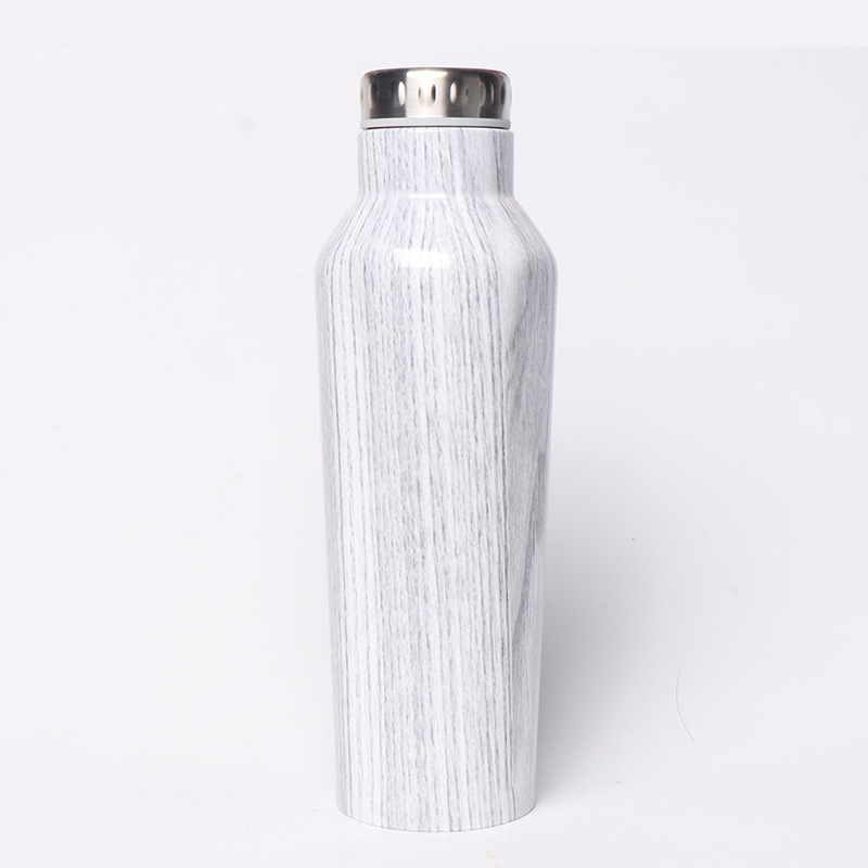 Grano de madera serie taza de vacío de acero inoxidable creativo deportes al aire libre hervidor de madera grano 304 taza de acero inoxidable al por mayor