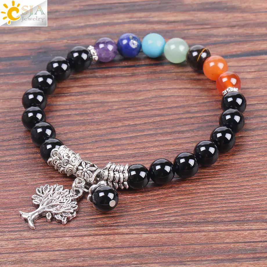 () agate organic crystal bracelet natural stone, jewelry for yoga, 8mm, simple and elegant design