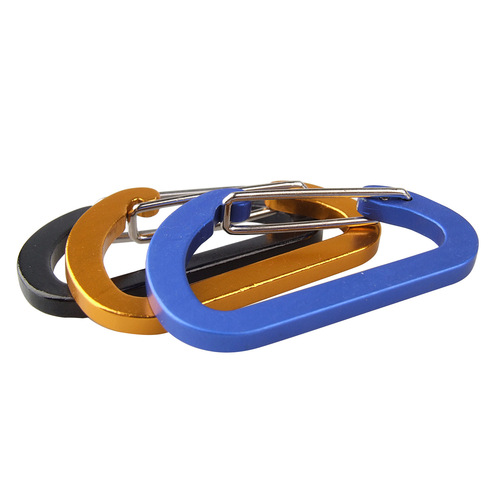 Cross-border camping carabiner multi-purpose aluminum alloy 4MM quick-hook small hook hanging buckle camping keychain wholesale