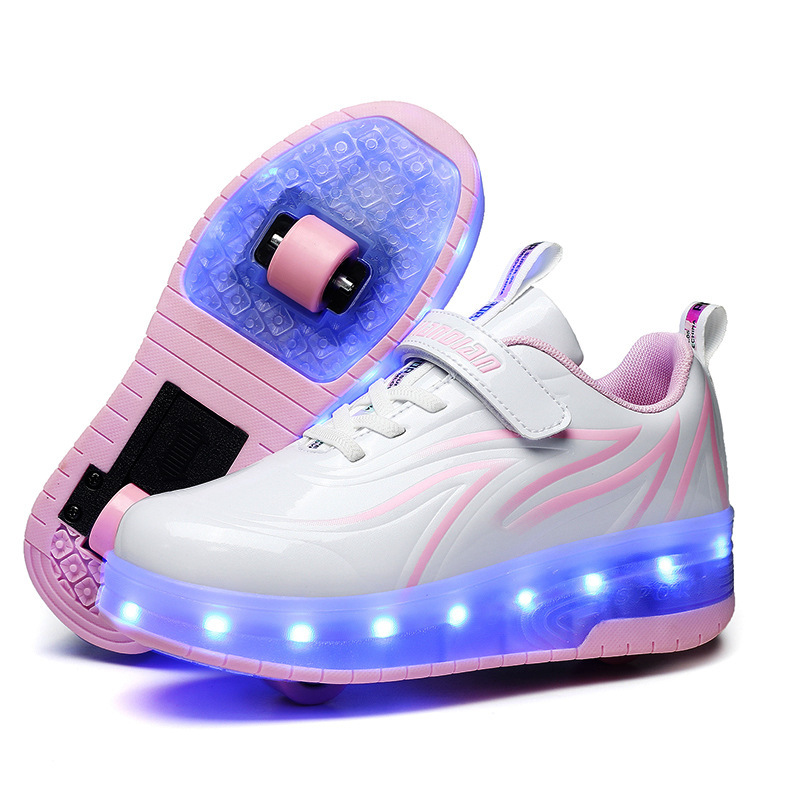 LED lights rechargeable children adult skates heelys style heelys shoes factory direct supply cross-border children's shoes LED lights rechargeable children adult skates heelys style heelys shoes factory direct supply cross-border children's shoes