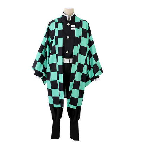 Demon Slayer cosplay costume: Kamado Tanjiro, Megumi, Agatsuma Zenitsu, and Uzui Tengen—cosplay outfits.