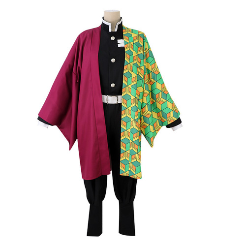 Demon Slayer cosplay costume: Kamado Tanjiro, Megumi, Agatsuma Zenitsu, and Uzui Tengen—cosplay outfits.
