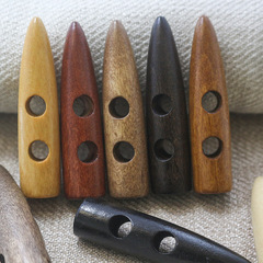 Wooden ox horn tent buckle, olive wood fastener, casual coat capelet fastener, two-hole shoe and hat clip