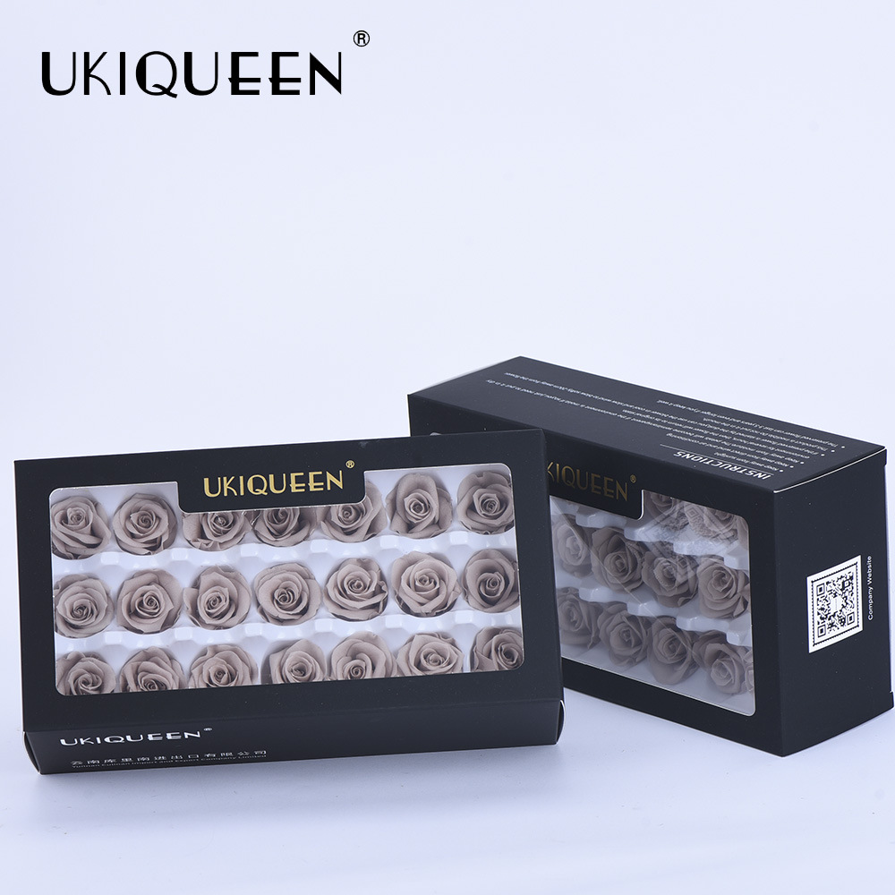 2-3cm 21 pequeñas flores Paquete de grado A DIY Eternal Rose flor cabeza caja de regalo material de preservación de la flor al por mayor Yunnan Kunming