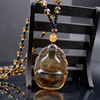 Spring summer demi-season long sweater, Tieguanyin tea, crystal pendant suitable for men and women, necklace