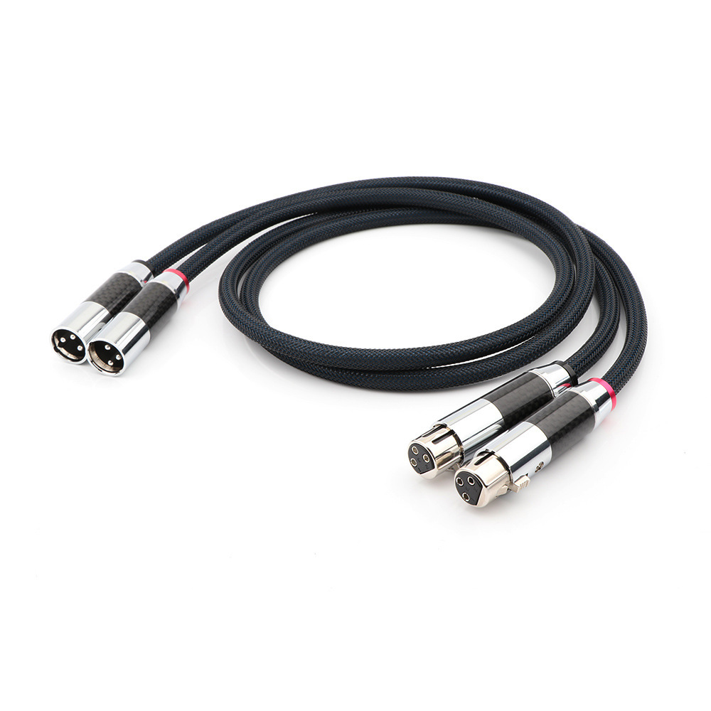 Preffair平衡音频线HIFI级话筒线XLR平衡线 发烧信号线配卡农头