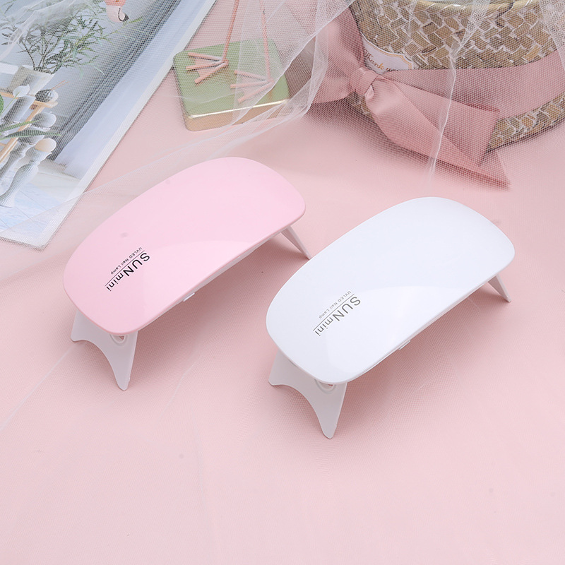 Mini esmalte de uñas, pegamento, secado, lámpara de parrilla, interfaz USB, mouse Sunmini plegable, lámpara de fototerapia, lámpara de uñas pequeña