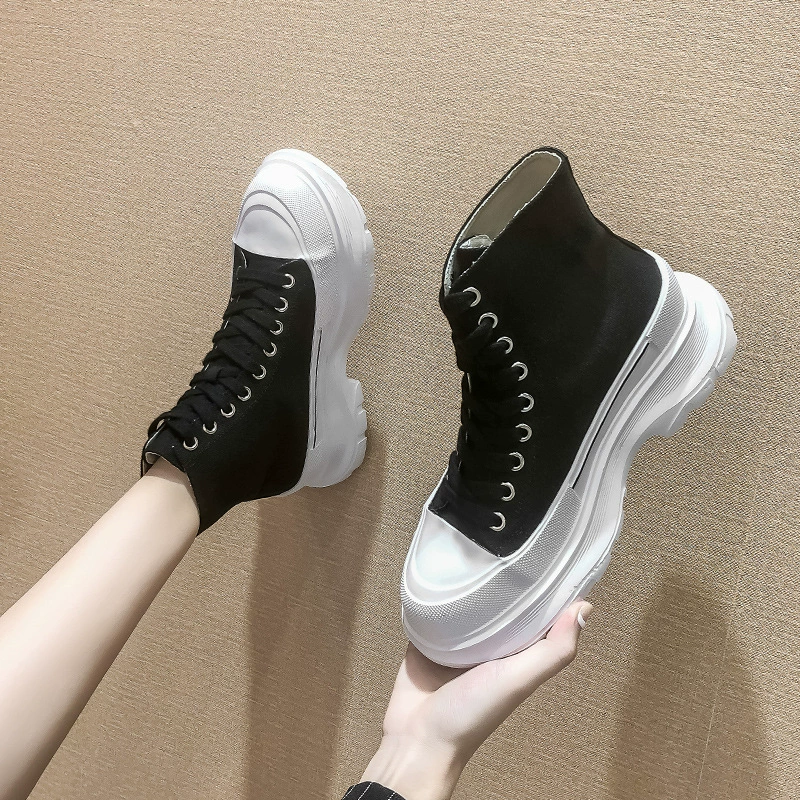 Новые кеды 2021 canvas shoes High-help Ins Daddy shoes увеличенная толщина подошвы мужская мода пара модель 414243