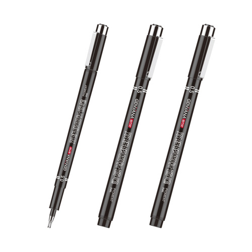 Goldwin G-09901 Dual-Line Drawing Needle Pen for Students, Painting, Design, and Architecture Exams, 0.1/0.3/0.5