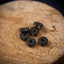 天然牛骨十字隔片雕刻藏式复古六字真言牛角隔片隔珠