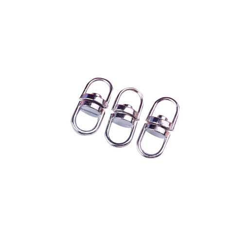 Factory Direct Sale Zinc Alloy 8-Character Pendant Gold Large 8-Character Pendant Dog Charm Rotating Keychain Ring White Connection Ring DIY