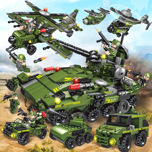 Zhengbo 5566 building block tank series puzzle assembled children and boys new armored vehicle military war toy