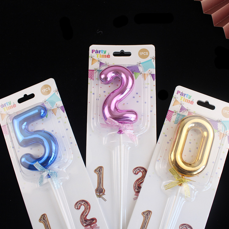 Decoración digital para pasteles 0-9, 3D oro/rosa, inserto para cumpleaños – Mayorista de Yiwu image 3