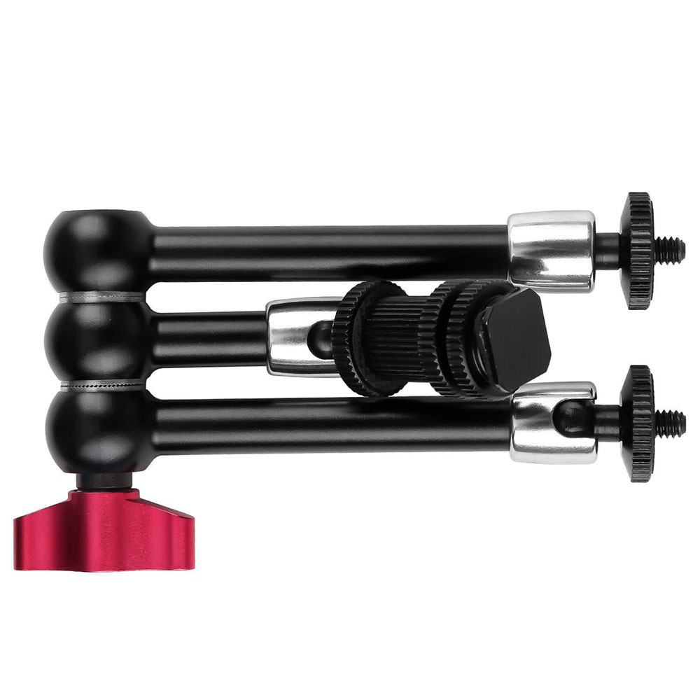 En stock zapato caliente cabeza de bola Monitor universal PTZ soporte voladizo 7 pulgadas de acero inoxidable mano extraña 11 pulgadas brazo mágico