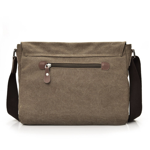 European and American men's bags, trendy canvas bags, men's casual shoulder bags, men's large-capacity crossbody bags, horizontal style D7016