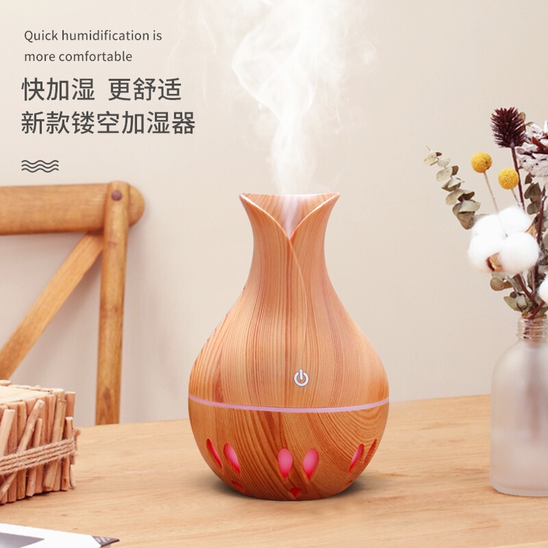 Air wood grain small vase humidifier sprayer mini home office USB Humidifier diffuser Air wood grain small vase humidifier sprayer mini home office USB Humidifier diffuser