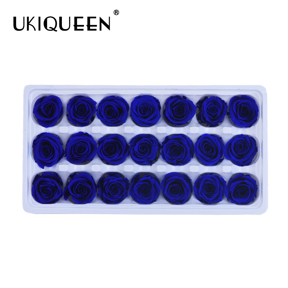 2-3cm 21 pequeñas flores Paquete de grado A DIY Eternal Rose flor cabeza caja de regalo material de preservación de la flor al por mayor Yunnan Kunming