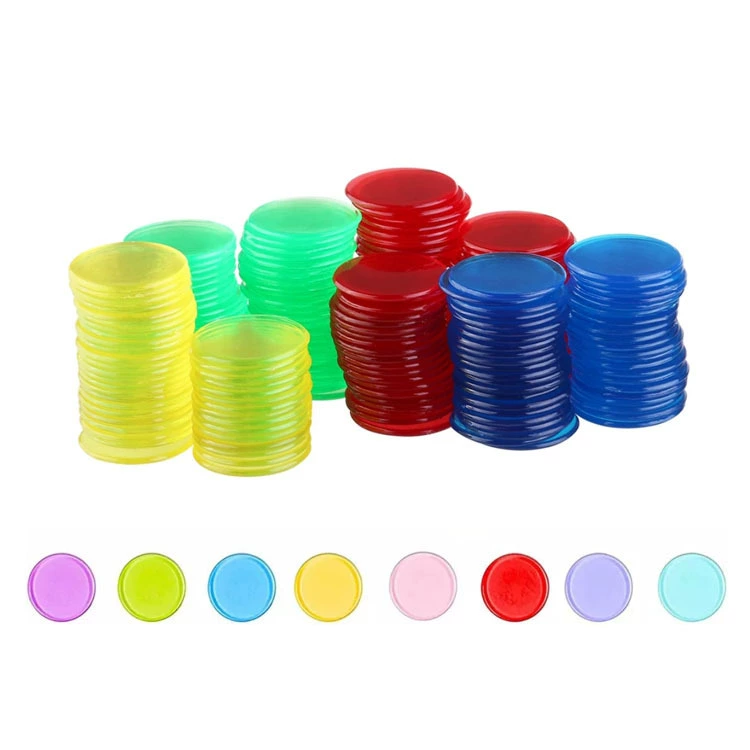 25 мм пластиковые фишки прозрачные цветные фишки игровые монеты бинго игровые аксессуары Обучающие Пластиковые монеты