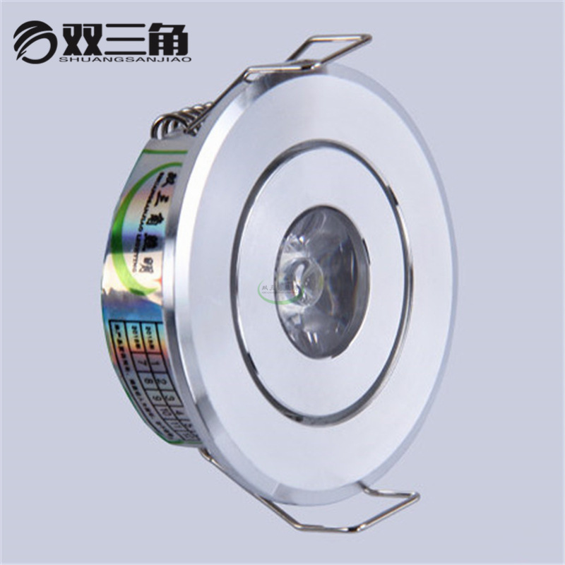 작은 1W 황소의 눈 램프 LED 천장 램프 다운 라이트 도매 오프닝 42MM-45MM 고광택 모래 실버 미니 220V 스포트라이트