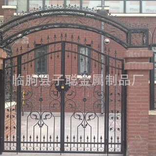 厂家批发铁艺大门小区别墅对开铁艺门厂区学校铁制大门 别墅大门