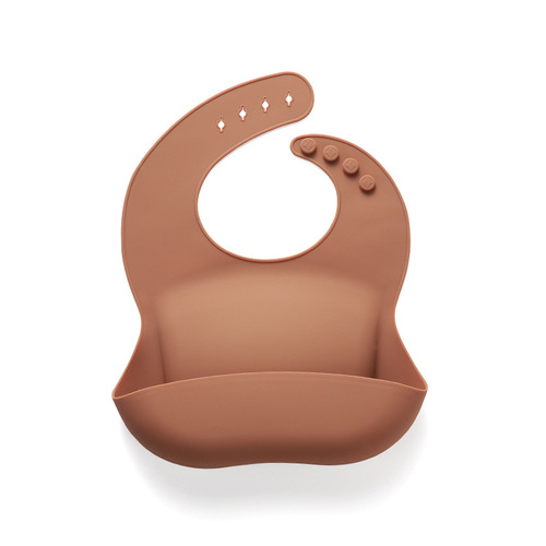 ins style three-dimensional baby silicone bib saliva towel large size maternal and child supplies solid color waterproof silicone rice bag