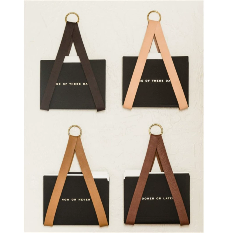 Кожаный настенный журнал книга кожаная обложка настенная книжная подвесная веревка настенная сумка для хранения из искусственной кожи