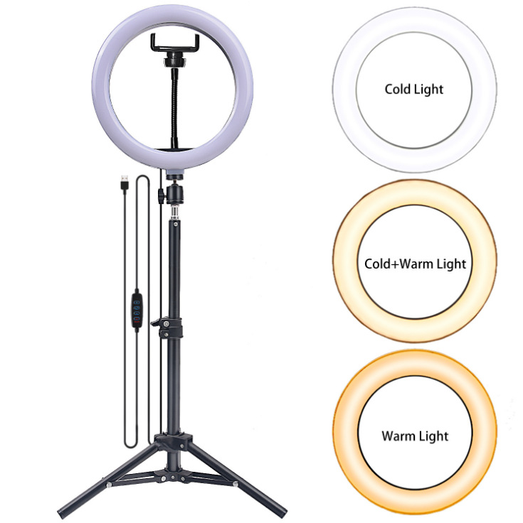Amazon Cross-Border 26cm LED Selfie Ring Light 10-inch Ring Light for Live Streaming Beauty