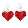 Red earrings, accessory heart-shaped for St. Valentine's Day with letters, wish, European style, Amazon