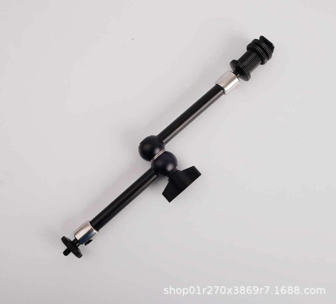 En stock zapato caliente cabeza de bola Monitor universal PTZ soporte voladizo 7 pulgadas de acero inoxidable mano extraña 11 pulgadas brazo mágico