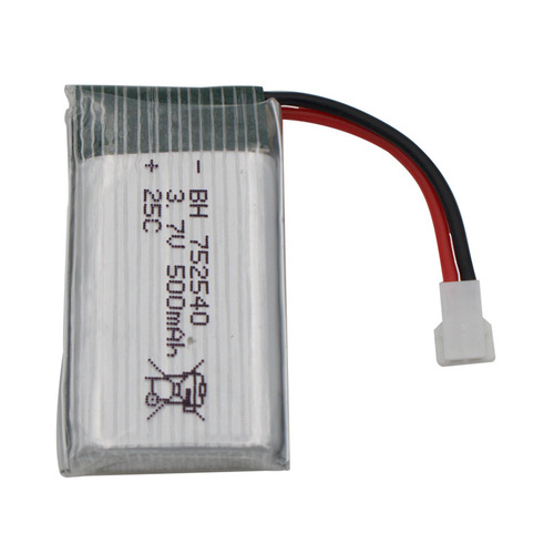 3.7V 500mAH air-to-air plug model aircraft energy storage Weili Chengxing CX-30 accessories 752540 lithium battery