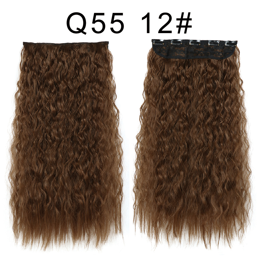 Peluca de una Pieza con Ondas de Agua, Peluca de Fibra Sintética con Clip, Extensiones de Cabello de una Pieza, Venta al por Mayor de Xuchang