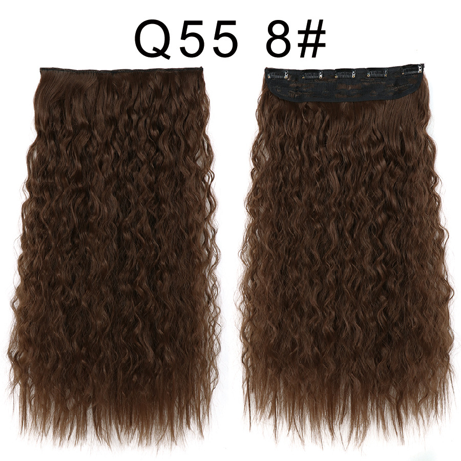 Peluca de una Pieza con Ondas de Agua, Peluca de Fibra Sintética con Clip, Extensiones de Cabello de una Pieza, Venta al por Mayor de Xuchang