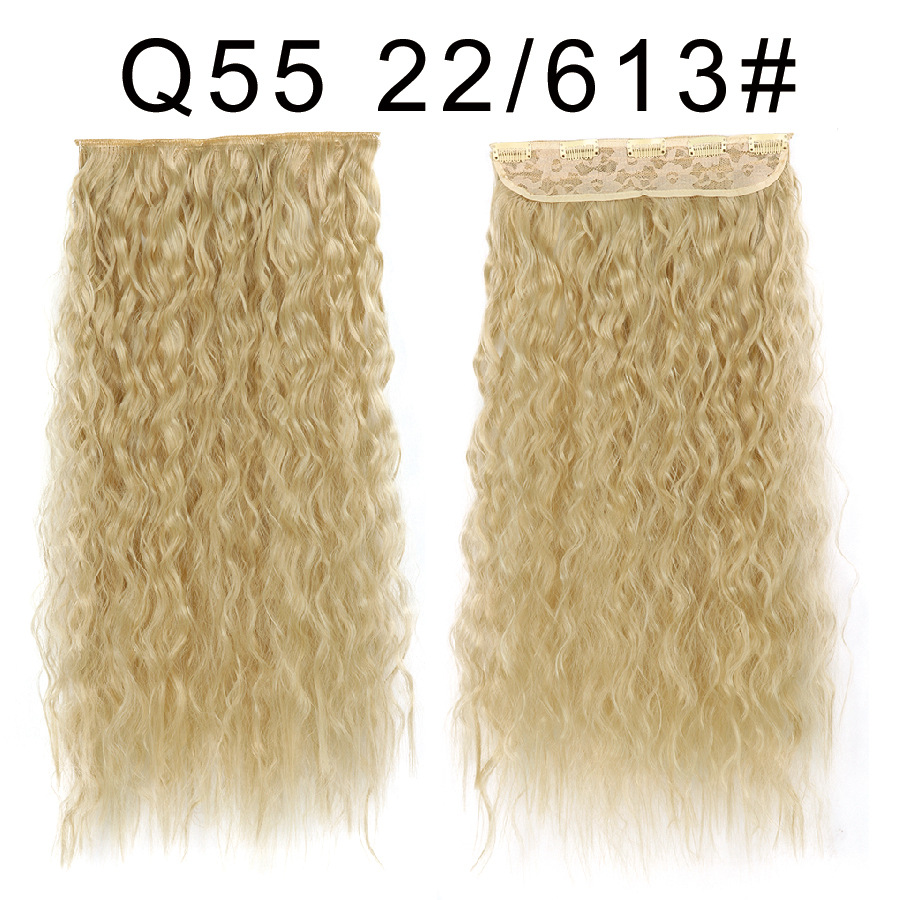 Peluca de una Pieza con Ondas de Agua, Peluca de Fibra Sintética con Clip, Extensiones de Cabello de una Pieza, Venta al por Mayor de Xuchang