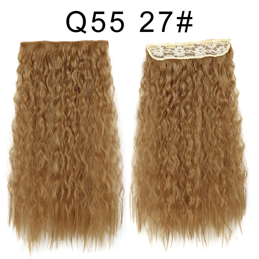 Peluca de una Pieza con Ondas de Agua, Peluca de Fibra Sintética con Clip, Extensiones de Cabello de una Pieza, Venta al por Mayor de Xuchang