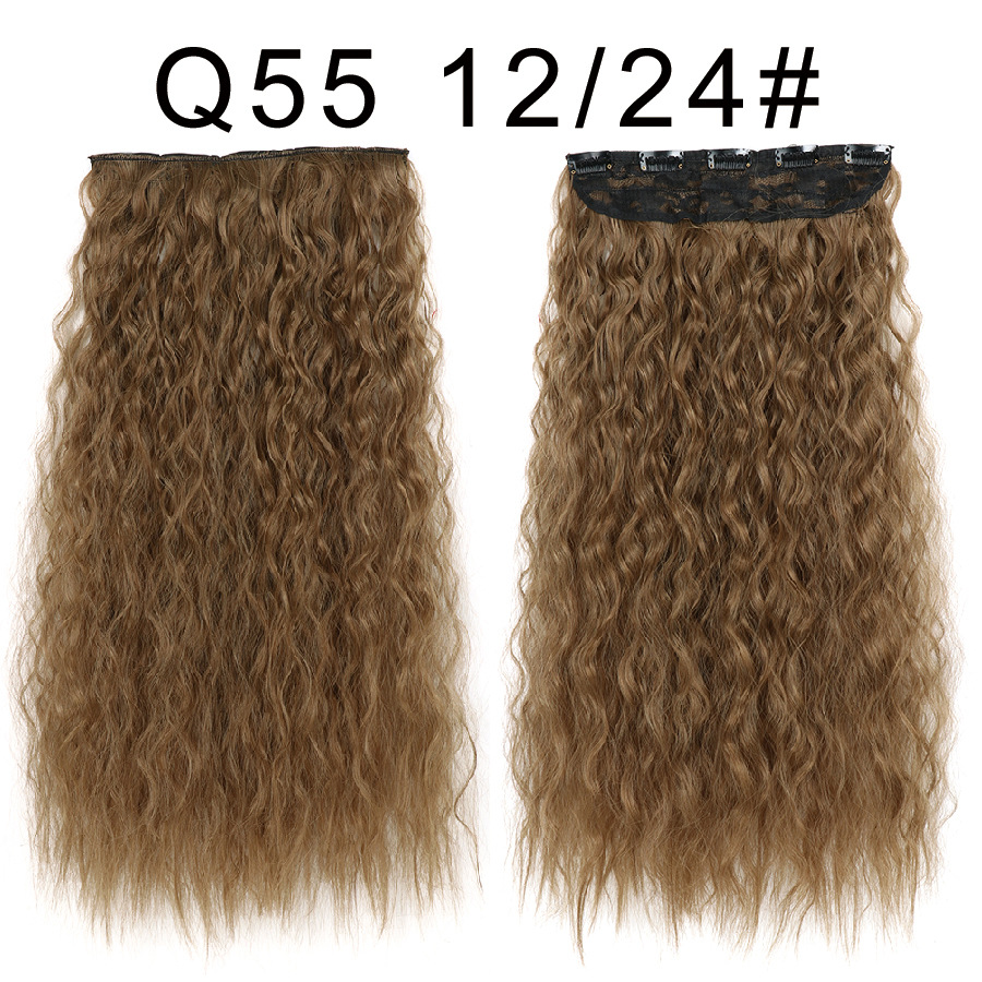 Peluca de una Pieza con Ondas de Agua, Peluca de Fibra Sintética con Clip, Extensiones de Cabello de una Pieza, Venta al por Mayor de Xuchang