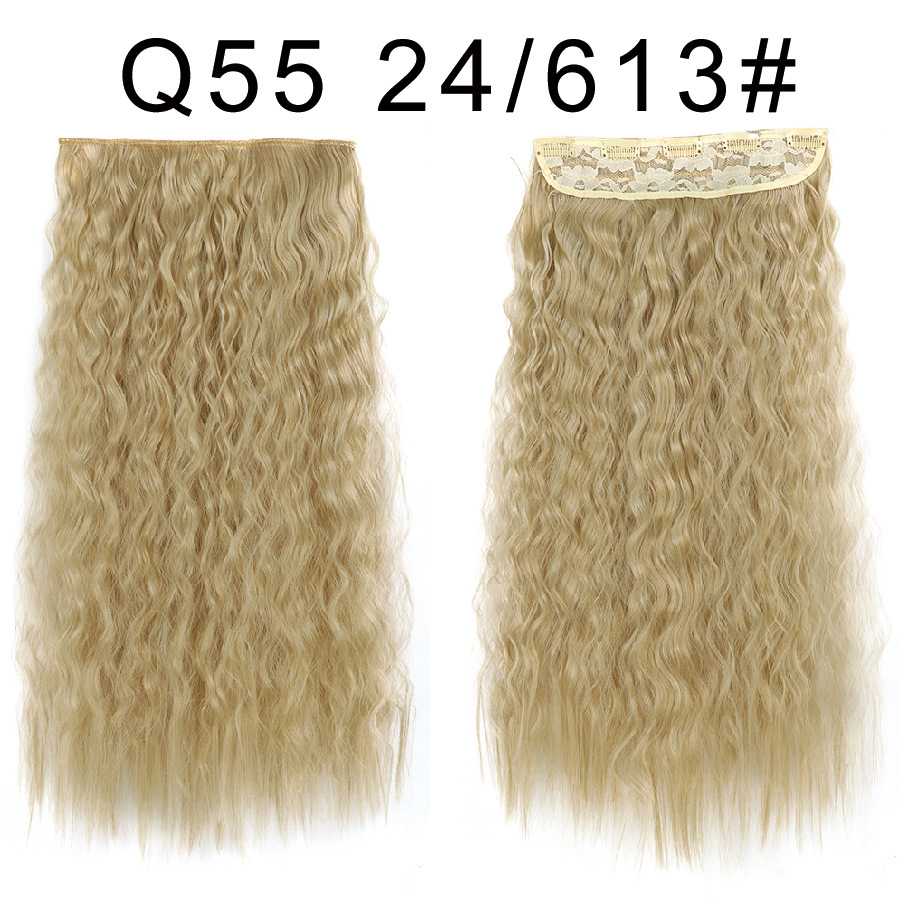 Peluca de una Pieza con Ondas de Agua, Peluca de Fibra Sintética con Clip, Extensiones de Cabello de una Pieza, Venta al por Mayor de Xuchang