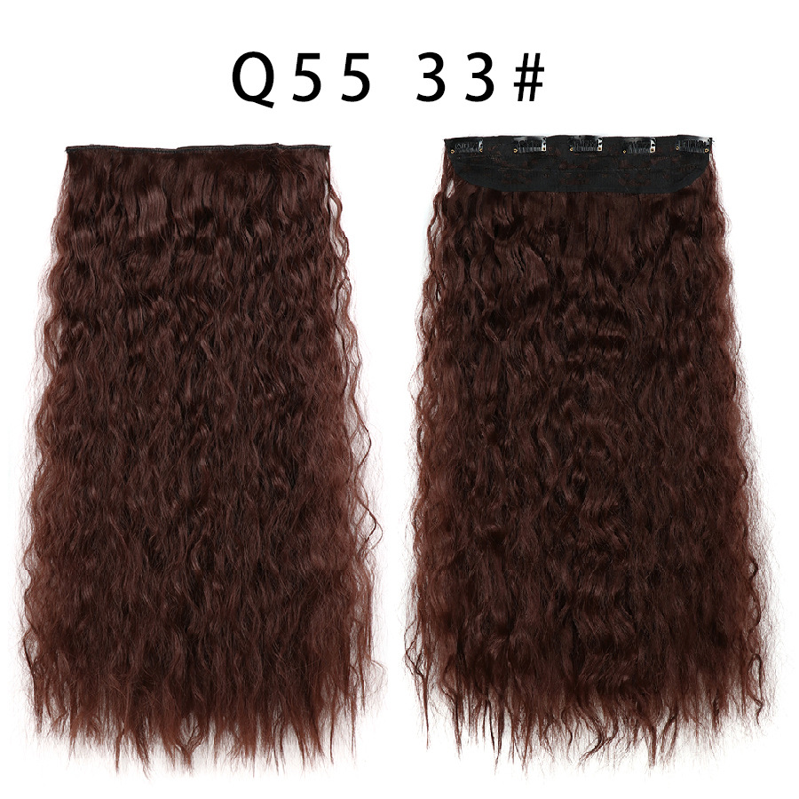 Peluca de una Pieza con Ondas de Agua, Peluca de Fibra Sintética con Clip, Extensiones de Cabello de una Pieza, Venta al por Mayor de Xuchang