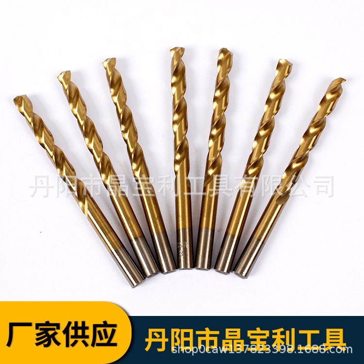 加硬不锈钢用直柄麻花钻6542高速钢圆柄镀钛麻花钻手电钻钻头批发