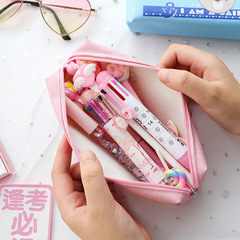 Creative Large Capacity Animal Pencil Case Student New Cartoon Card Zipper Pencil Bag School Supplies Bag Multi-functional Stationery Box