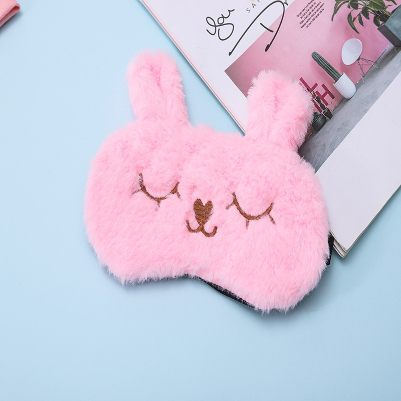 Yiwu fábrica en stock nueva felpa máscara de ojo de dibujos animados animal de doble uso del sueño sombreado máscara de ojo hielo compresa caliente máscara de ojo