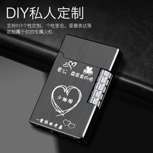 Retro classic side pulley grinding wheel lighter gas inflatable creative men's personalized metal manufacturer wholesale